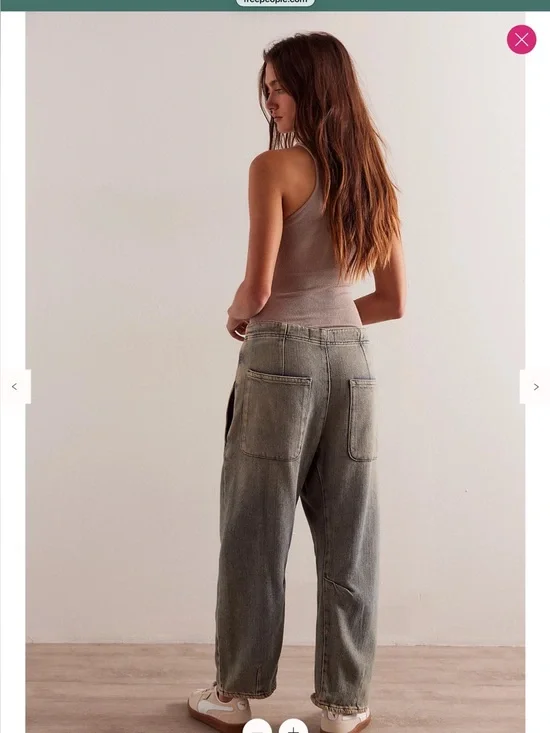 LIKE NEW- FREE PEOPLE Osaka jeans in Stable Gray, Sold Out!, 27 - Picture 4 of 14